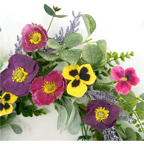 Spring Summer Wreath for front door Summer door wreath with Eucalyptus - Picture 5 of 8